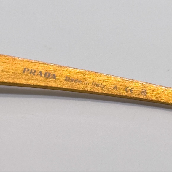 NEW PRADA SPR A55 15N01T GOLD GREEN RIMLESS PRA55S 15N01T UNISEX PRADA SUNGLASSE - Picture 10 of 11